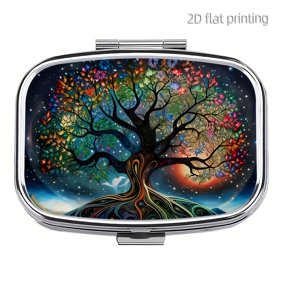 Image of 1pc Pill Box, Travel-sized Medication Storage Case, Christmas Gift, Pill Box For Purse, Office Organizer, Design