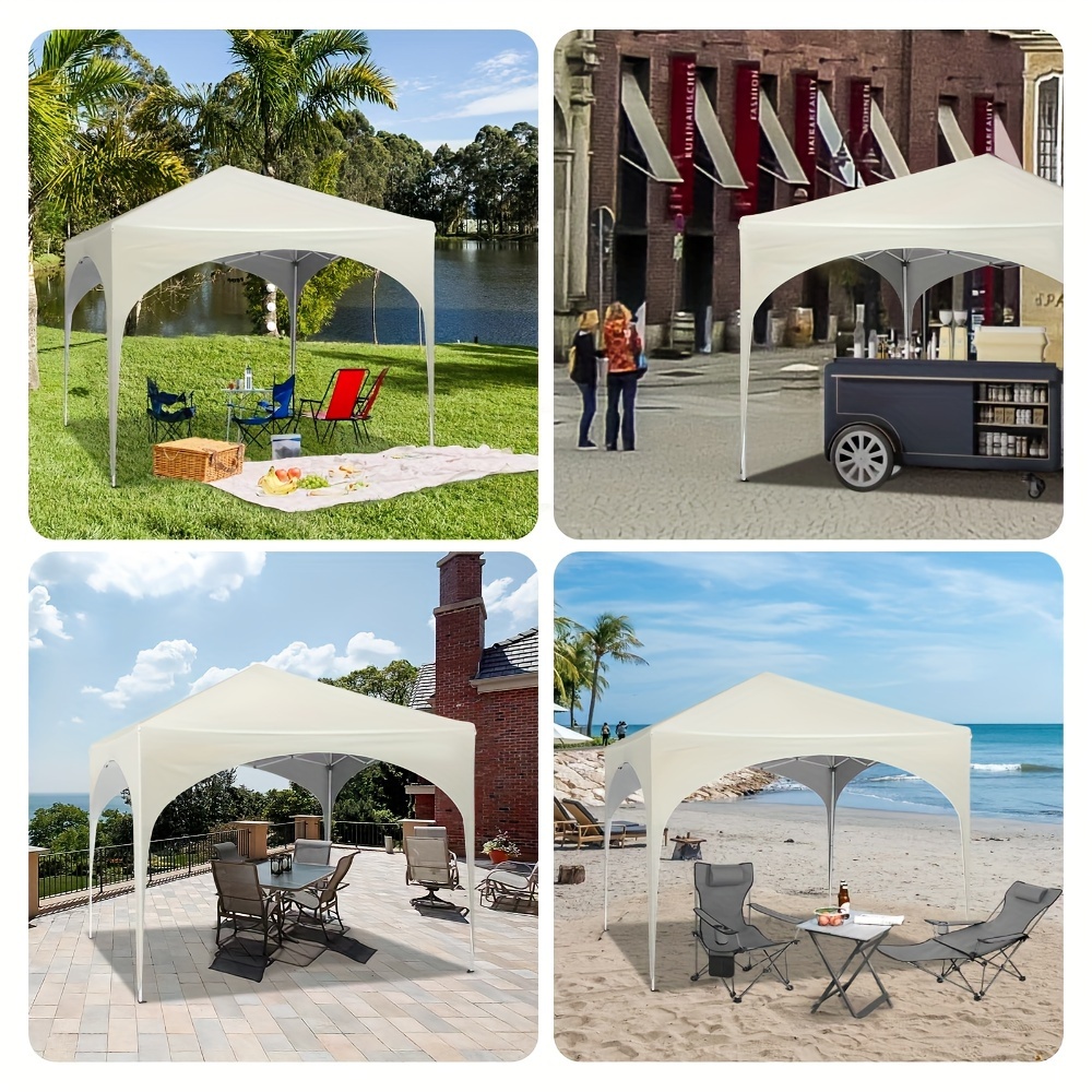 1pc Pergola Pop-Up Étanche, Cadre en Alliage, 3x3m, Installation Facile, Structure Robuste, avec Fermeture à Cordon, pour Gazebo de Jardin, Abri de Plage, Tente Pagode de Camping