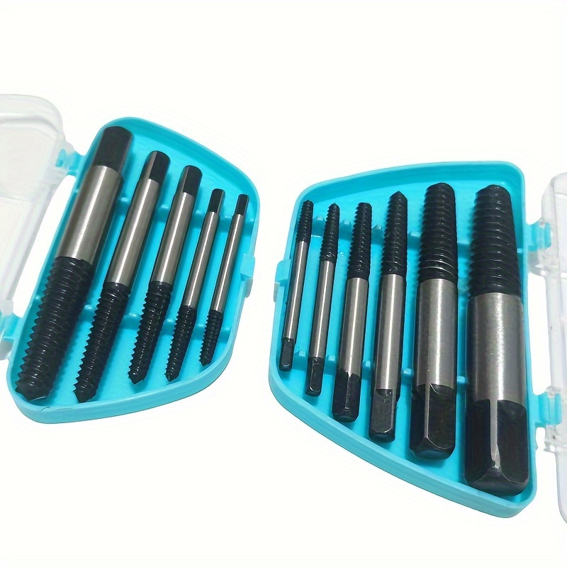 

5/6pcs Professional Screw Extractor Set - Compact & Portable, Ideal For Faucet Valve & Broken Bolt Removal, Includes Reverse Thread & Sliding Tooth Tools