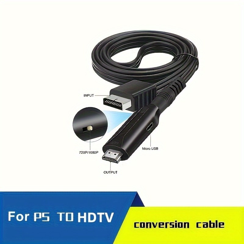 Adaptador convertidor de audio y video compatible con PS2 a HDMI AV  compatible con Sony PlayStation 2 cable de pieza plug-and-play - AliExpress