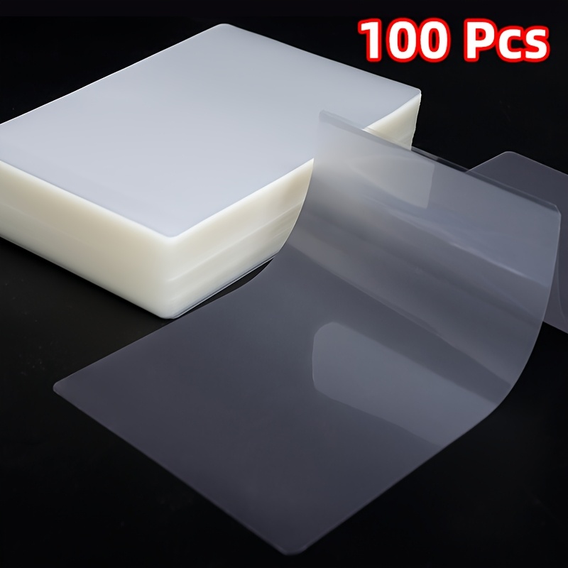 E-shop 100 A4 Thermoplastische Folie, 9 x 11,5 Zoll, Dicke 5, Letter Papierformat, Klar, Hochwertiges Kunststoffpapier