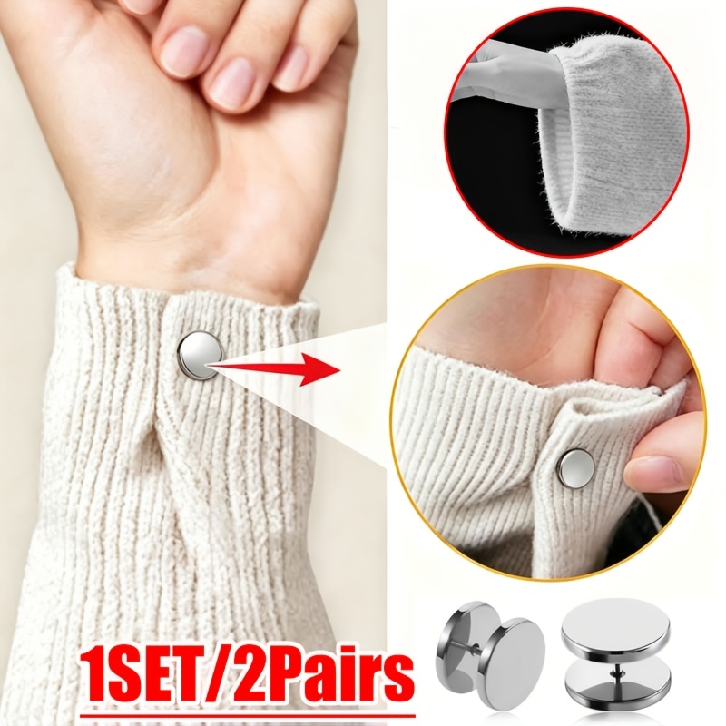 TEMU Lot de 2 paires d'outils de rétrécissement de poignets couture - Réutilisables, conviennent aux pulls, poignets, encolures et ourlets |