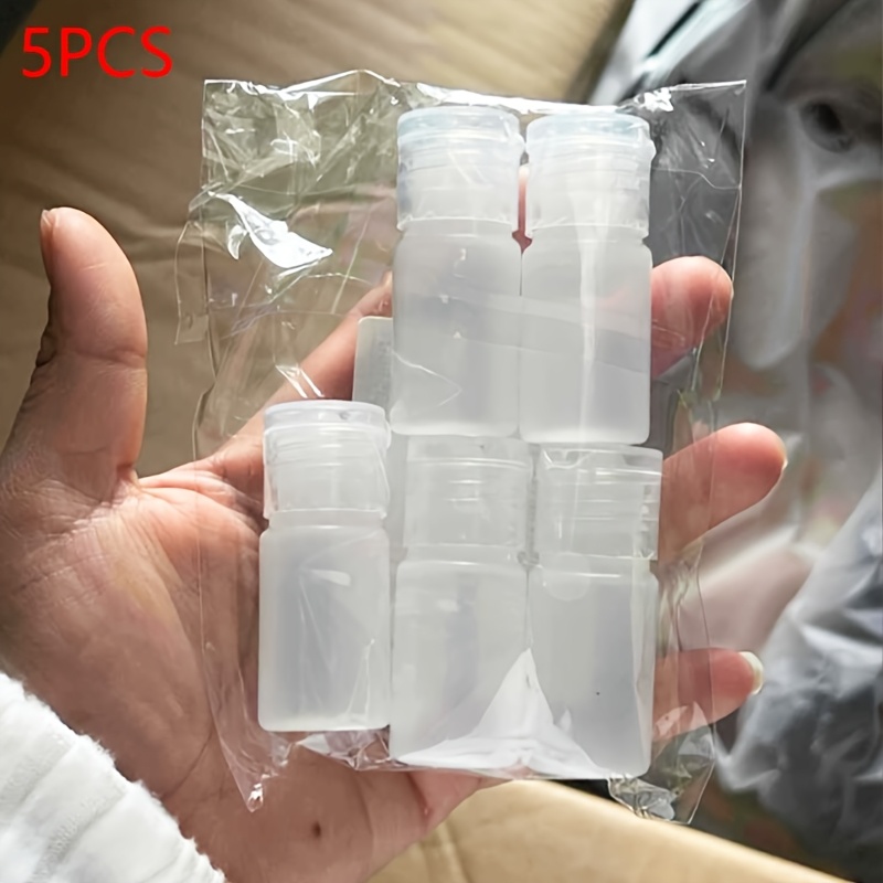 E-shop 5/6 Stück 10ml Quetschbare Reiseflasche mit Klappdeckel, Halbtransparenter Auslaufsicherer Kunststoffbehälter für die Dosierung von Lotionen,