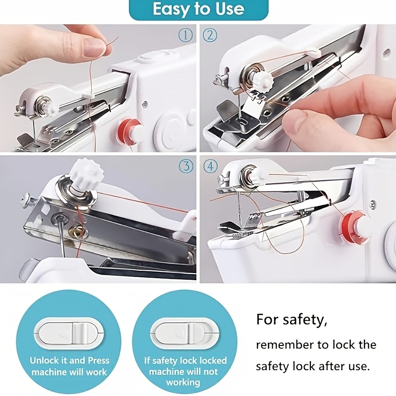 handheld sewing machine mini portable electric sewing machine suitable for quick repairs   design usb powered home and travel clothing repair kit with accessories beginner friendly Product details 3