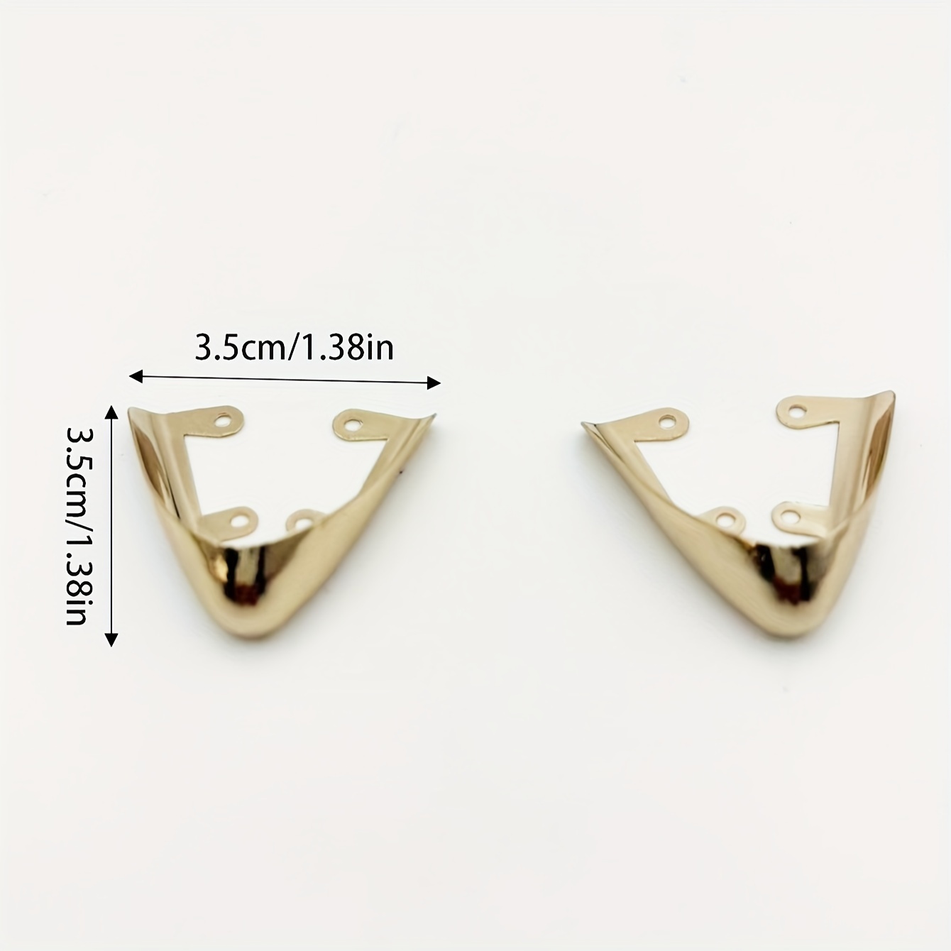 1 Pair Of Golden Metal Shoe Tip Protectors Hardware Shoe Shoe Bag Head Anti-kick Shoe Tip Decoration Additions
