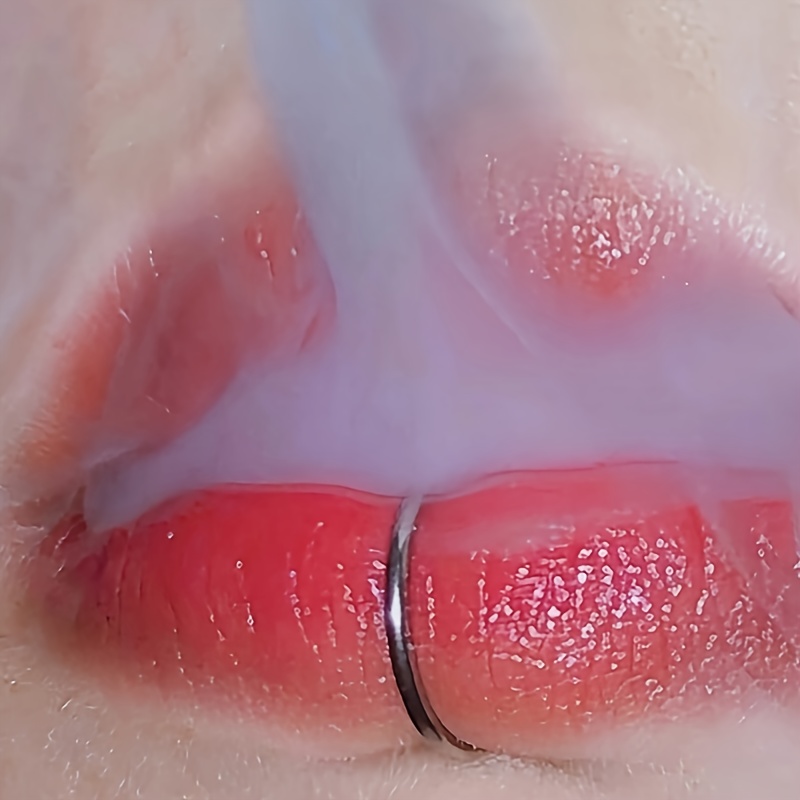2pcs C-Shaped Stainless Steel Lip Rings, Punk Style