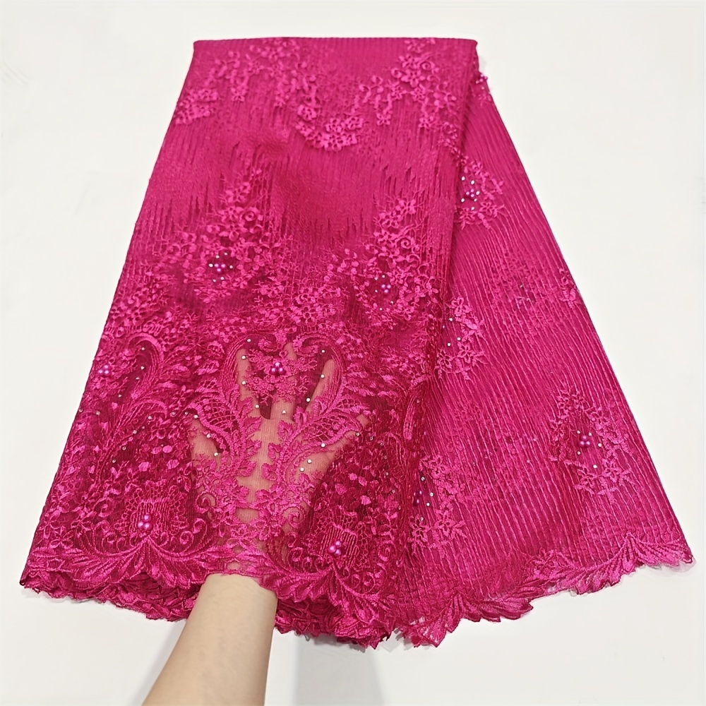 knee length dresses for ladies Floral Lace Fabric main image 0