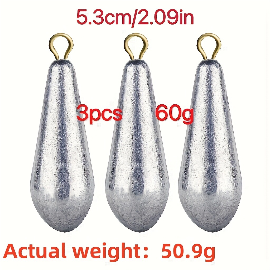 5pcs Professional Fishing Sinkers - Lead Water Droplets For Freshwater &  Saltwater