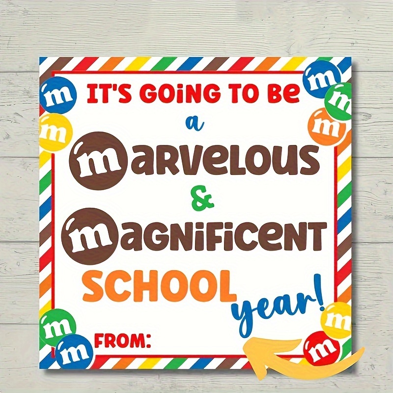 

10 Pack Of Marvelous & Magnificent School Year Gift Tags - Perfect For Teachers On The First Day Of School!