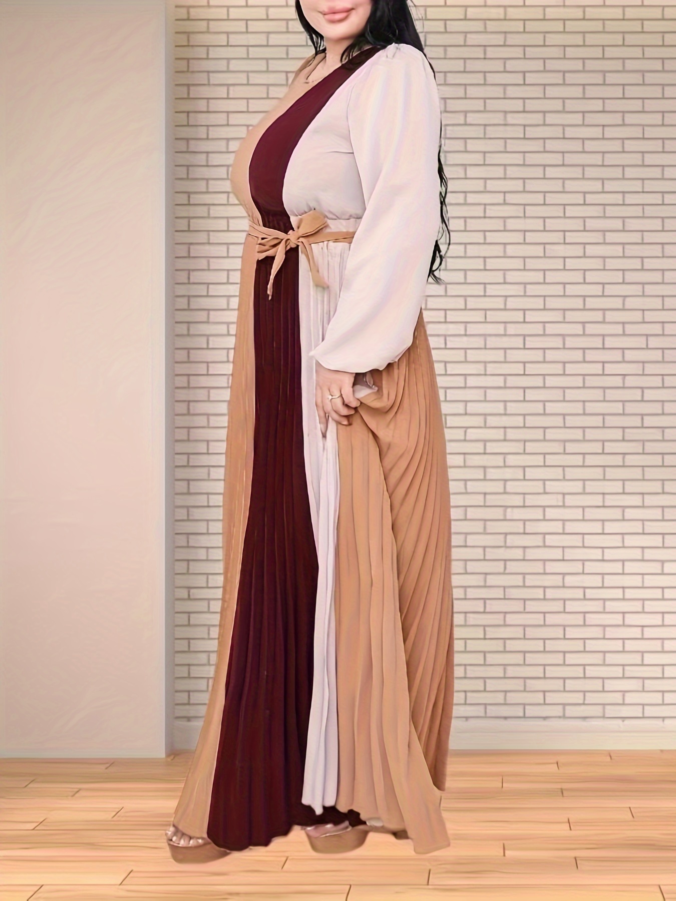 plus size women's elegant turkish kaftan dress color Temu Saudi