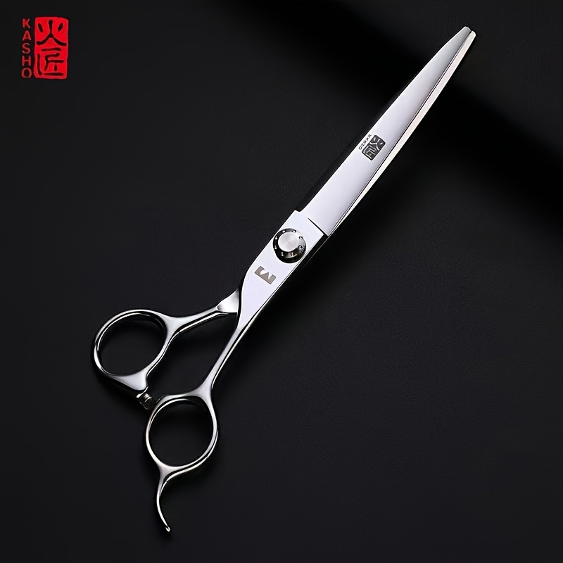 Image of High-end Hair Scissors, 7-inch Flat Scissors Designed For Hairdressers, Made Of Steel And Hand-polished, Large-blade Hair Scissors, A Sharp Pair Of Scissors By Professional