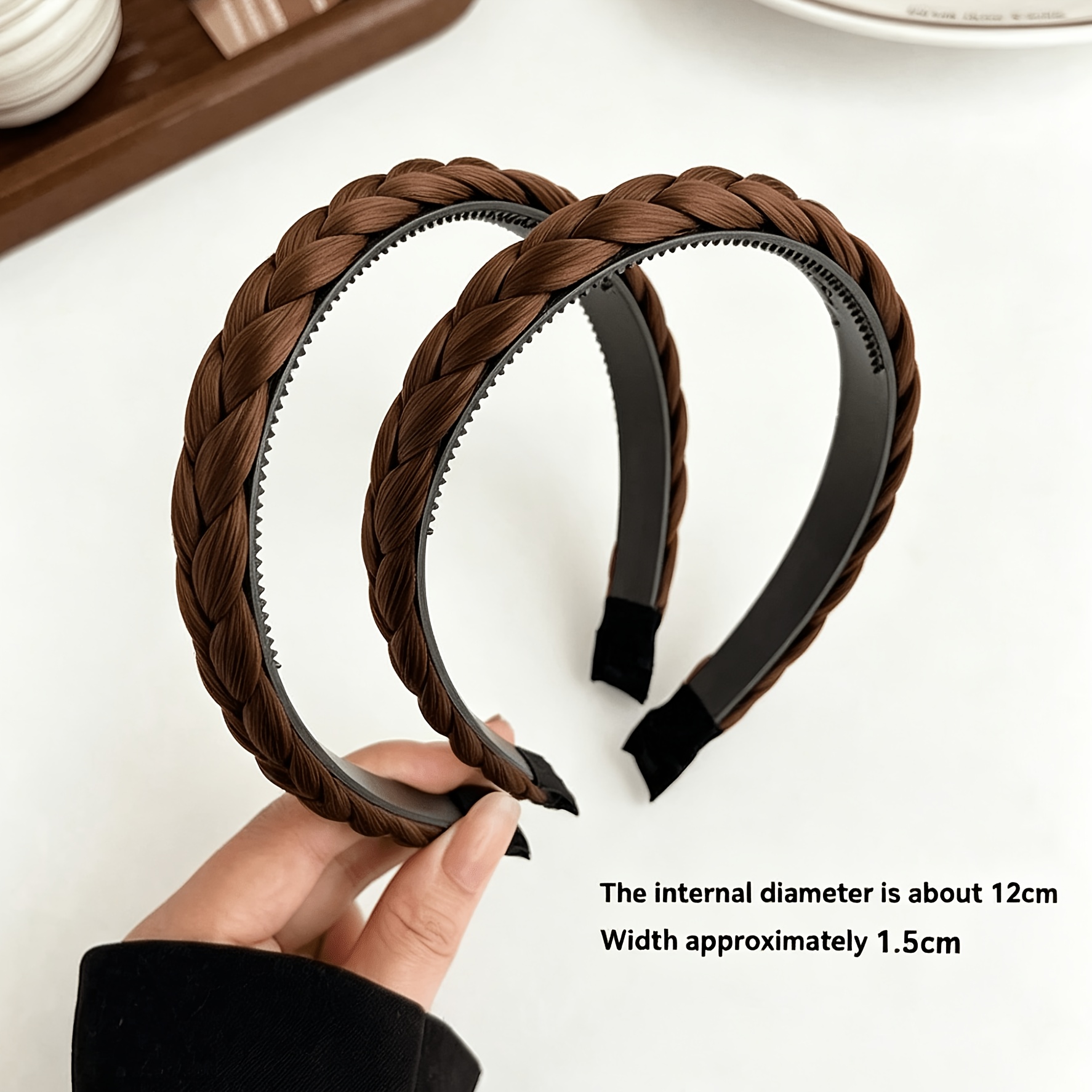TEMU Bandeau style perruque naturelle, 1-2 pièces, nouveau produit