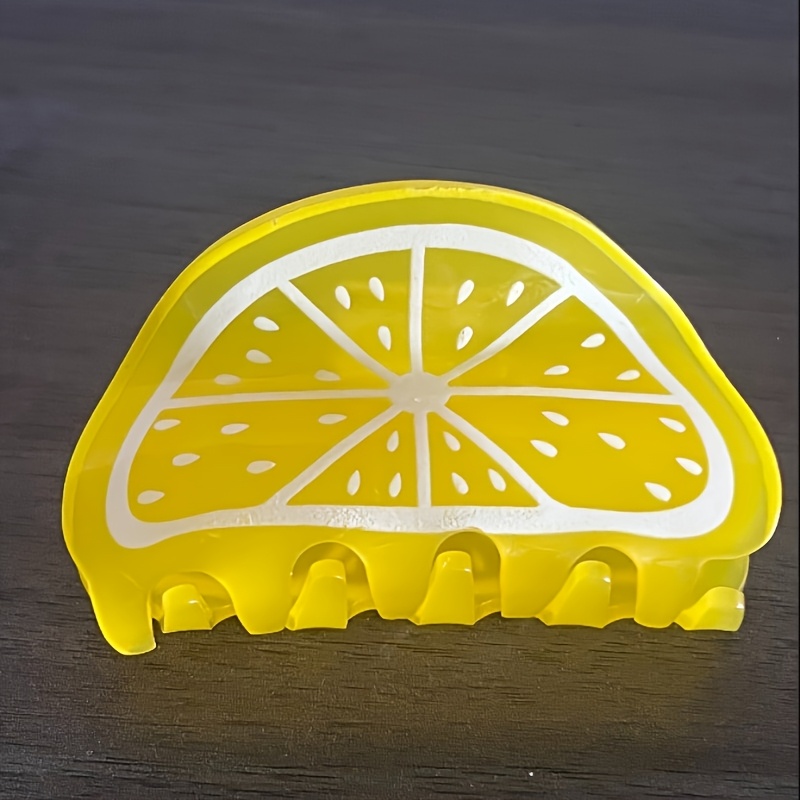 Image of 1pc Of A New Stylish And Elegant Sweet Lemon Hair Claw Clip, Featuring A Strong Non-slip Design, Suitable For