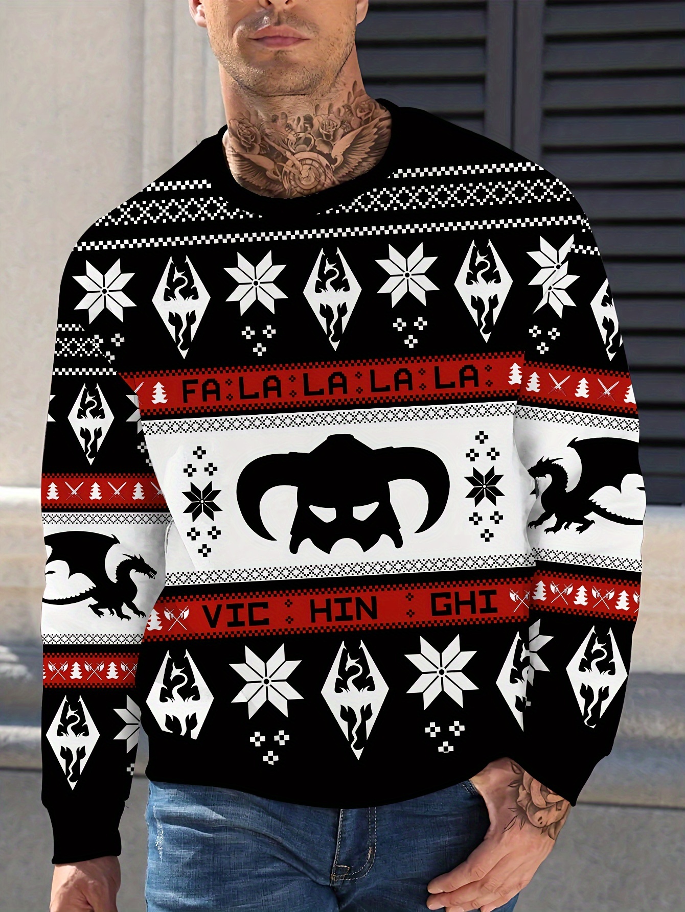 Clothing Gothic Ugly Christmas Sweater Ugly Sweater Sold On Temu