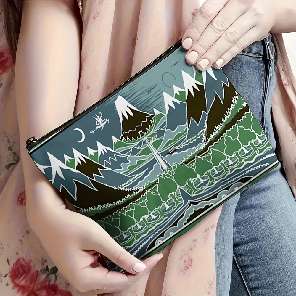 TEMU 1pc Mountain Path Bag, , This Bag Is Multifunctional: Used As A Handbag, Toiletry Bag, Pencil Case, Or Gift Bag. Ideal For Storing Cosmetics And