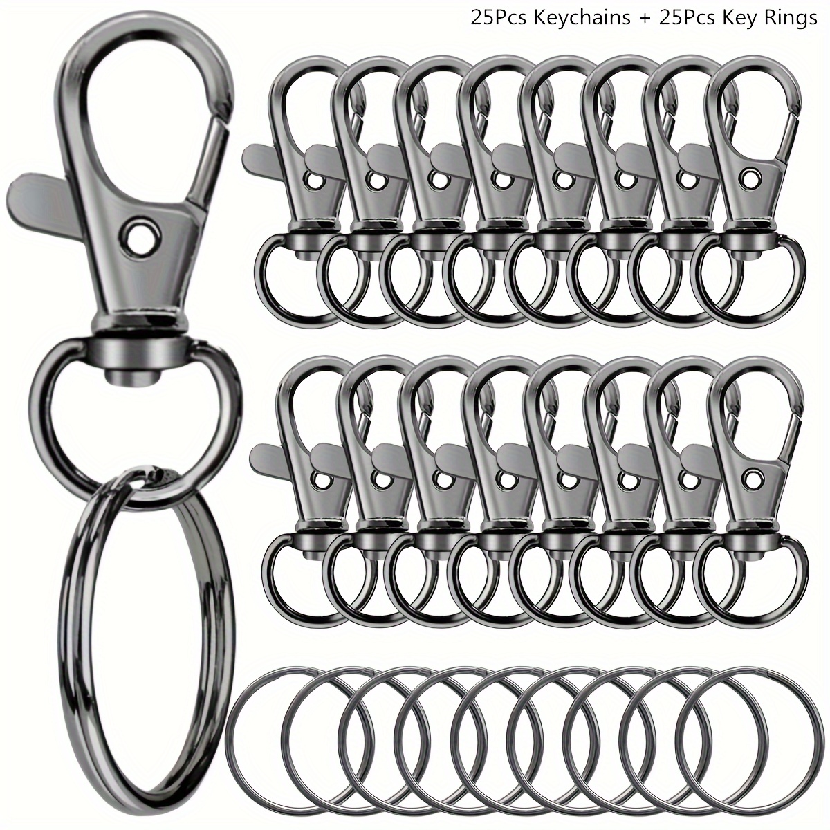 Swivel Snap Hook With Key Chain Rings Set With Swivel - Temu