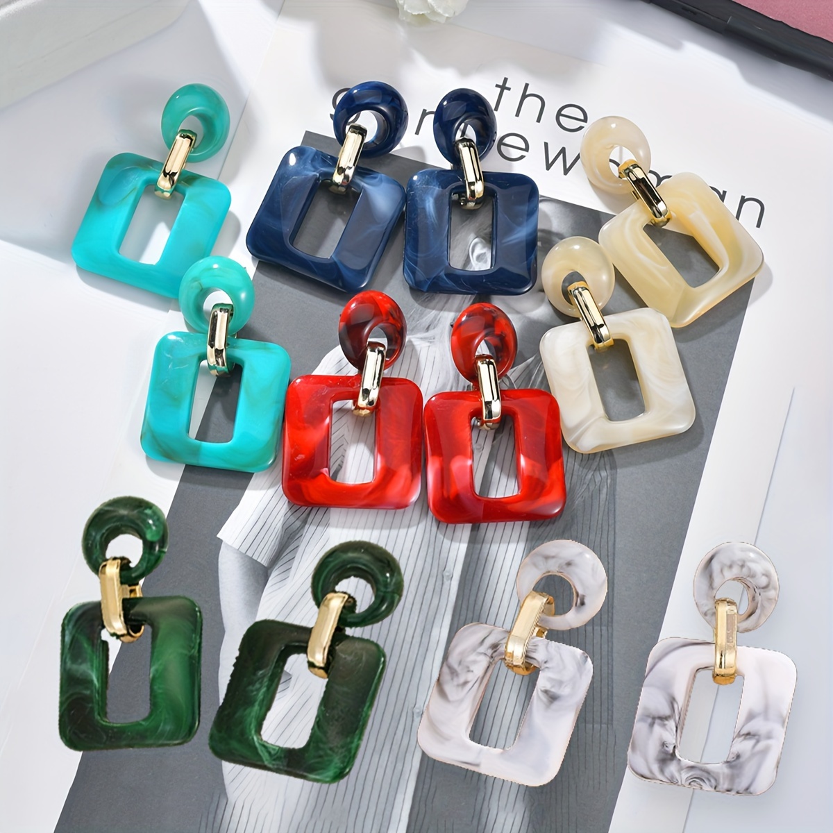 

New Style Simple Geometric 6 Pairs Of Earrings Simple Personalized Earrings Women's Daily Versatile Earrings