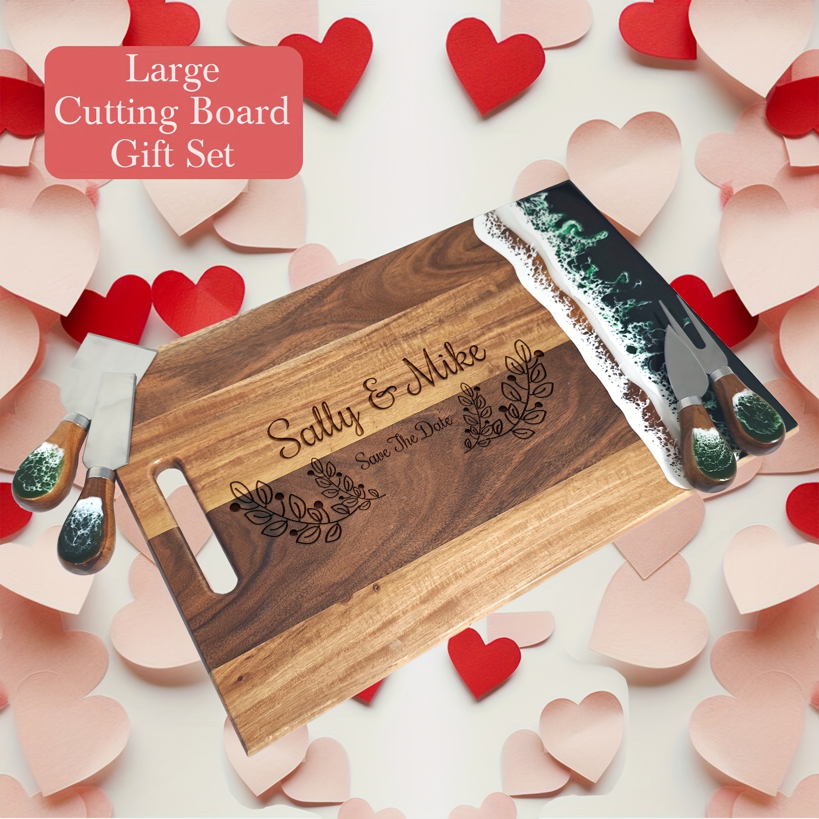 customized wedding couple name engraved serving board - Temu Japan