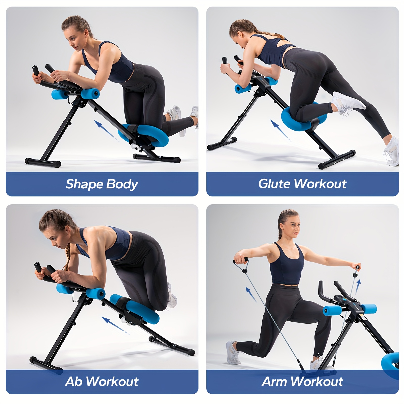 MERACH Ab Machine, Abs Workout Equipment, Adjustable Ab Trainer Machine for Abs Workout at Home Gym, Ab Trainer Machine Foldable, Ab Exercise Machine for Abs, Arm, Leg, Buttocks Shaper, Core & Ab Trainer at Home Gym, Workout Equipment