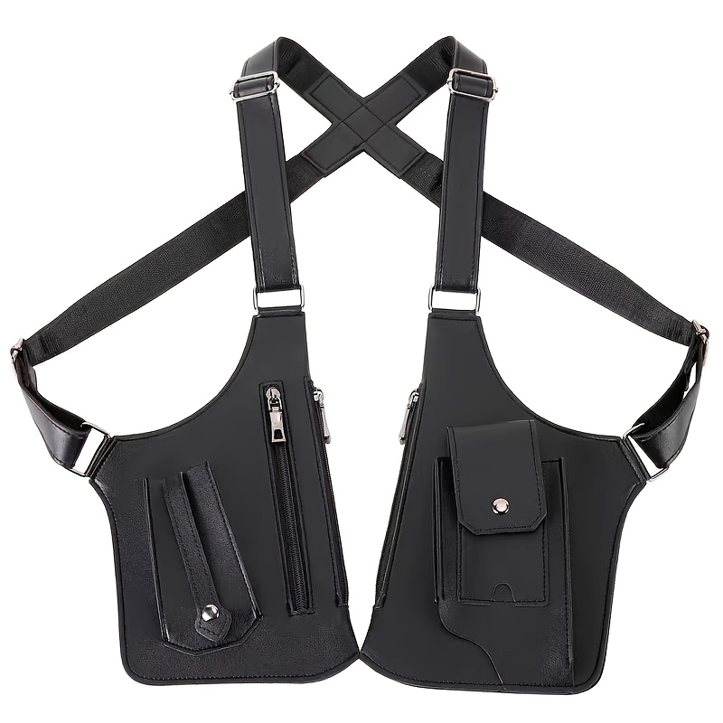 TEMU Vegan Crossbody Bag With Rfid Protection For Travel Minimalist Canvas Tote Bag Belt Bag For Hiking With Hidden Zipper Pockets Tactical Nylon
