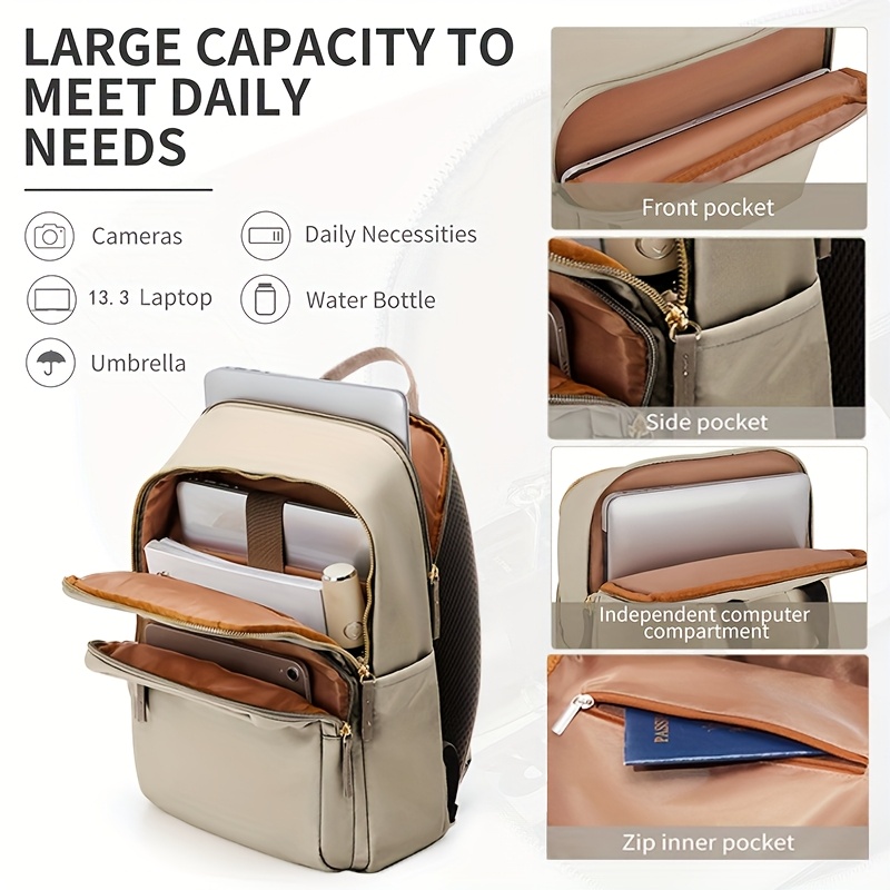 leichter laptop rucksack damen 14 zoll laptops stilvolle Temu