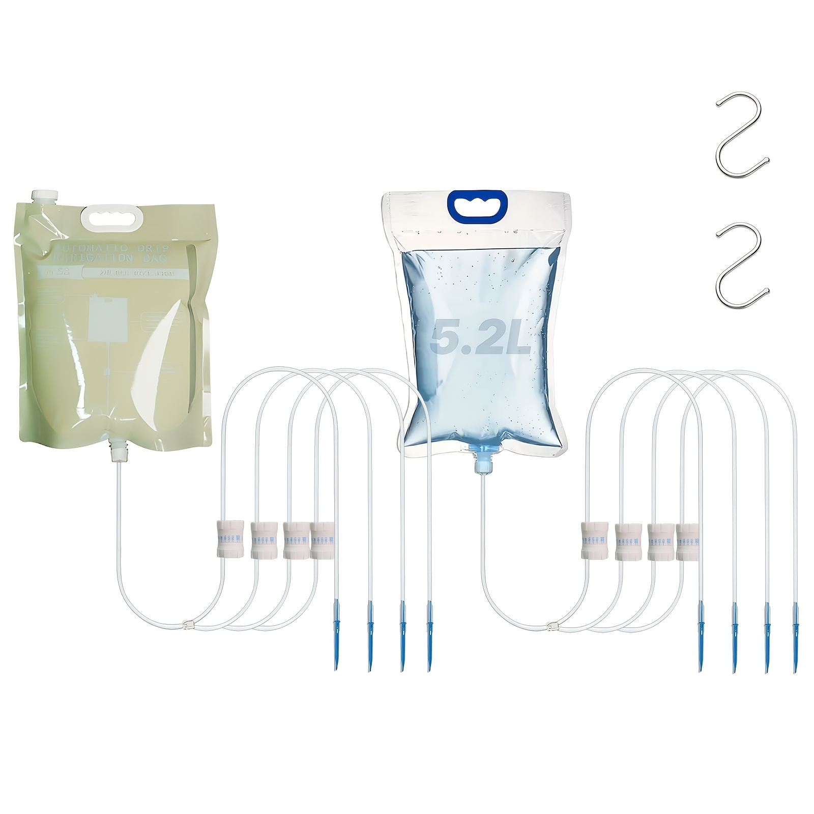 2pcs Set, Large Capacity Automatic Plant Watering Bags With Adjustable , Protects Seedling Growth, Automatic , Essential For Lazy Gardening, 5.2l + 6.5l