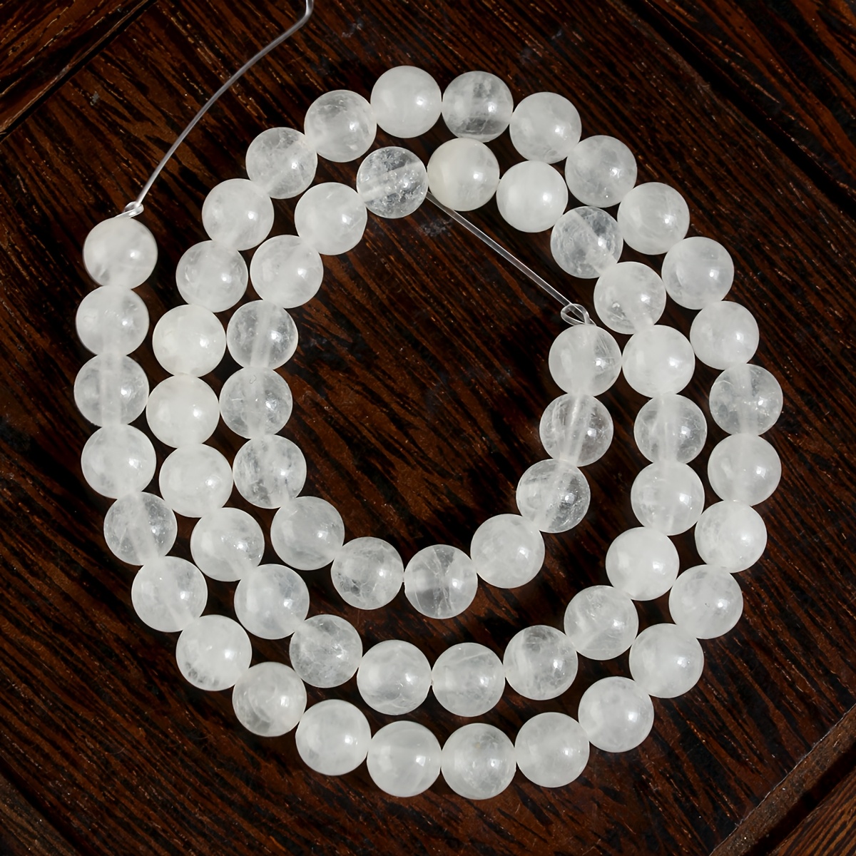 TEMU Perline in quarzo naturale da 4-8 mm, collana braccialetto orecchini in per di gioielli, aggiunte di gioielli, finte sfuse