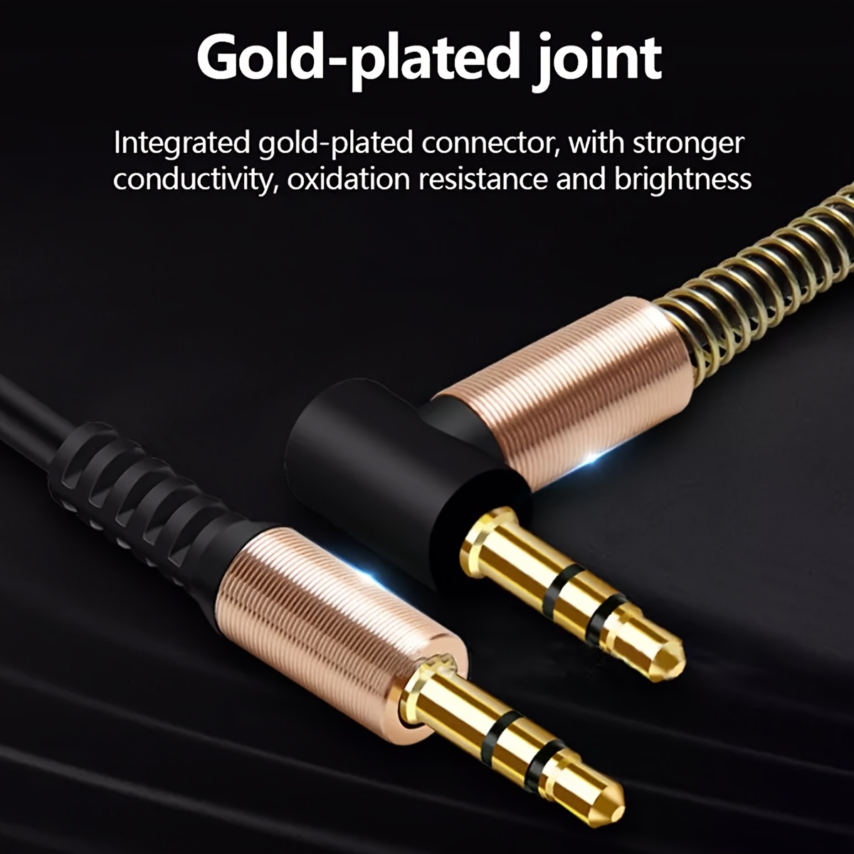 

Car 3.5mm Jack Aux Audio Cable, Male To Male And L-shaped + I-shaped Cable For Speakers Headphones