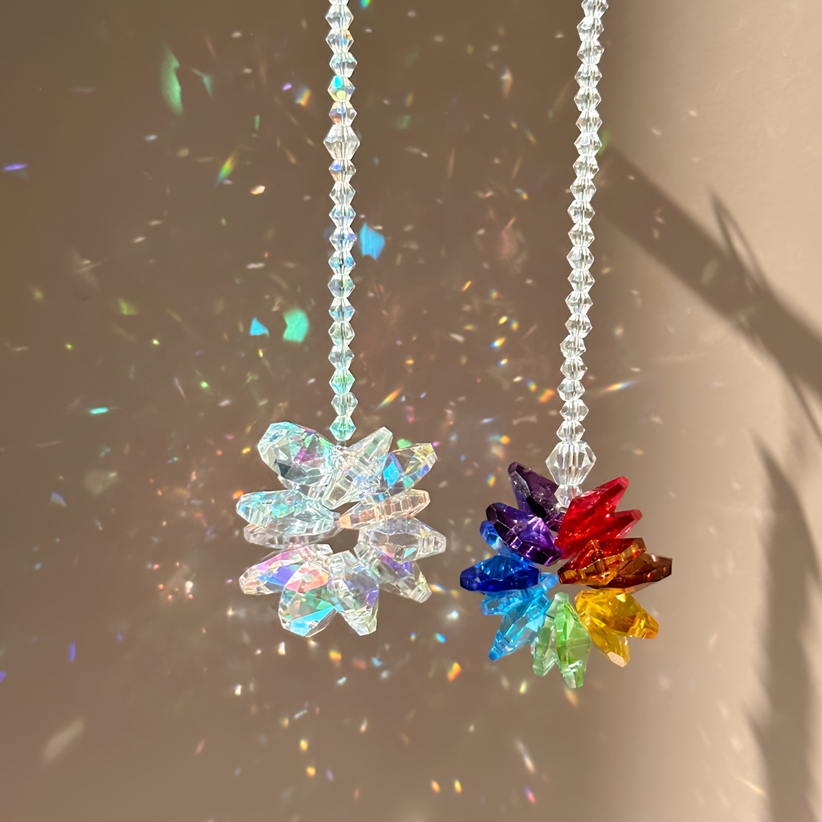 

1pc Rainbow Color Crystal Light Catcher Is Suitable For Hanging Decoration Rainbow Maker For Car Or Home Windows