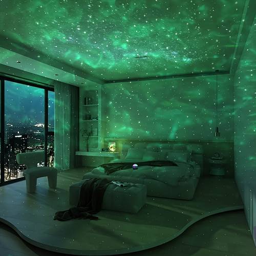 1pc aurora lights projector desk lamp projector with remote control night light projector for adults office for gaming room bedroom ceiling party