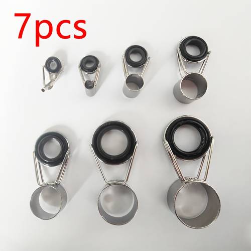 7pcs fishing rod kit rod iron material ceramic guide ring fishing rod ring