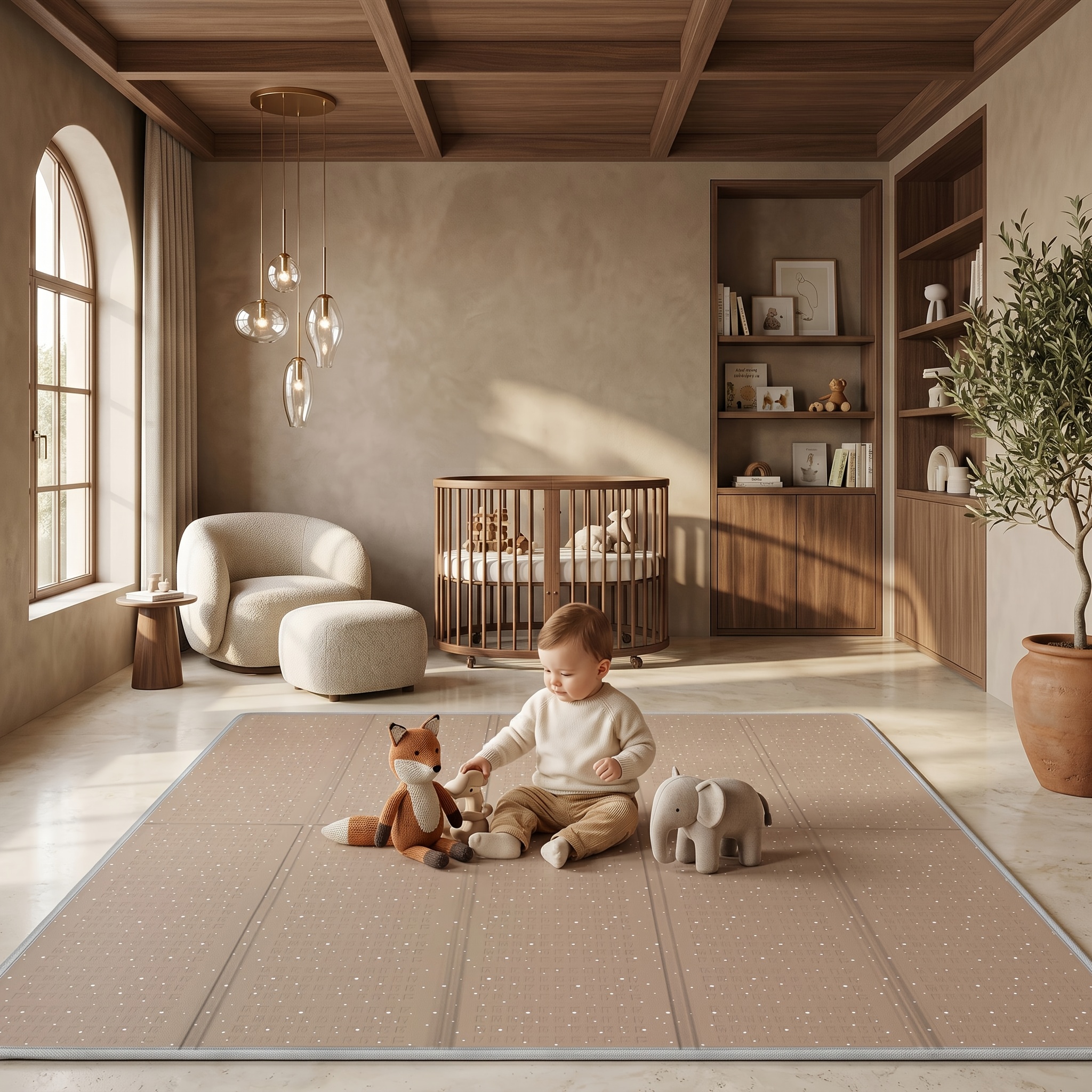 Jumbo XPE Foam Play Mat, Dual-Sided Foldable Design for Kids