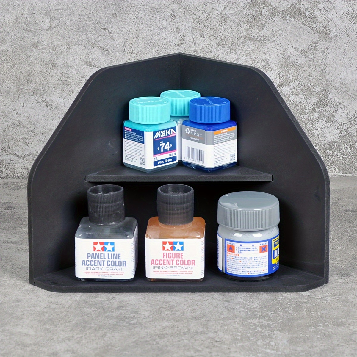 

Model Painting Supplies Organizer: Pvc Storage Shelf For Acrylic Paints And Accessories