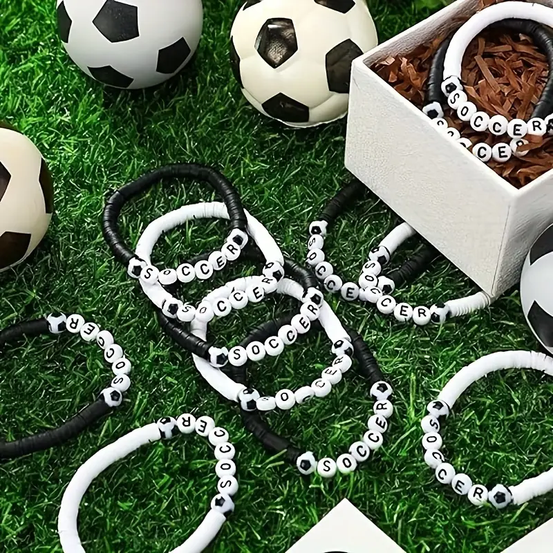 soccer bracelets soccer party favors charm soccer sports Temu