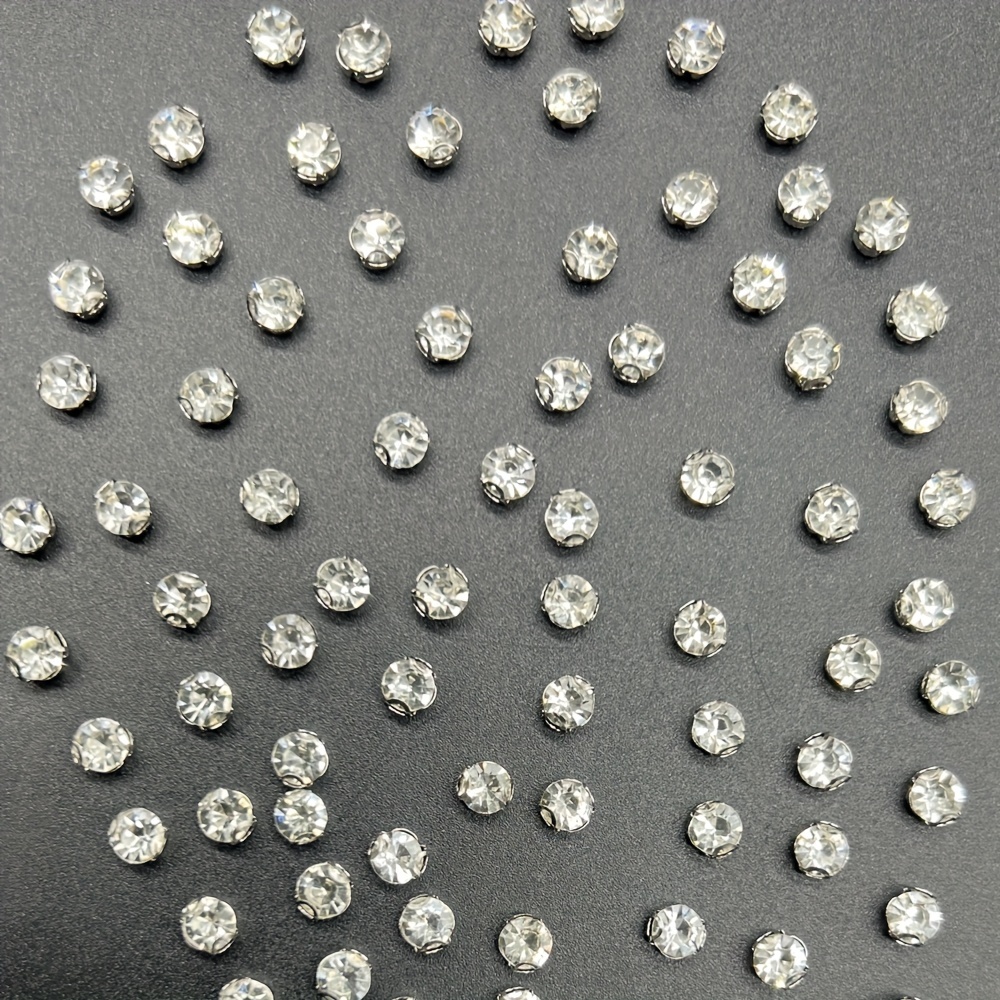 

200/500pcs 4mm Glass Rhinestones For Diy Crafts - Flat Back Crystal Beads With Holes For Sewing, Clothing, Jewelry Making, Dress, Bag & Shoe Embellishments