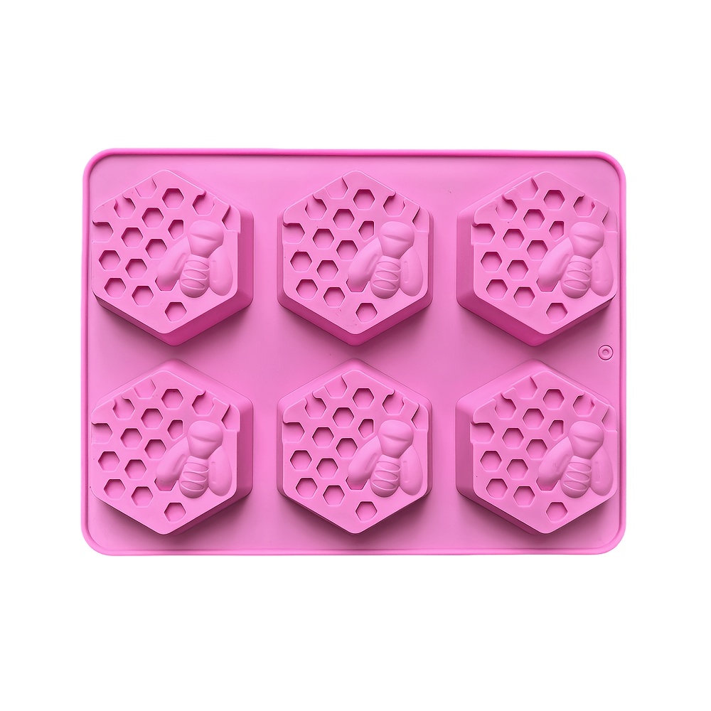 TEMU 1pc Creative Hexagonal Silicone Mold Handmade Aromatherapy Candle Gypsum Epoxy Resin Drop Mold