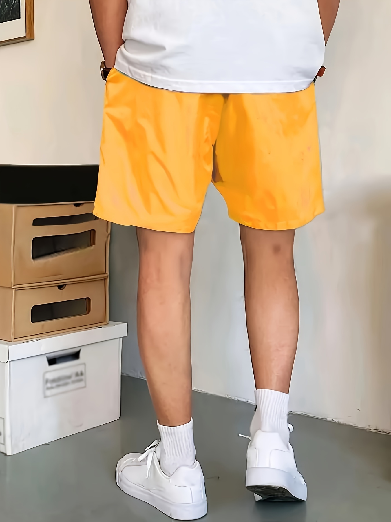 Men's Solid Shorts, Comfy Casual Fashion Shorts For Outdoor Sports