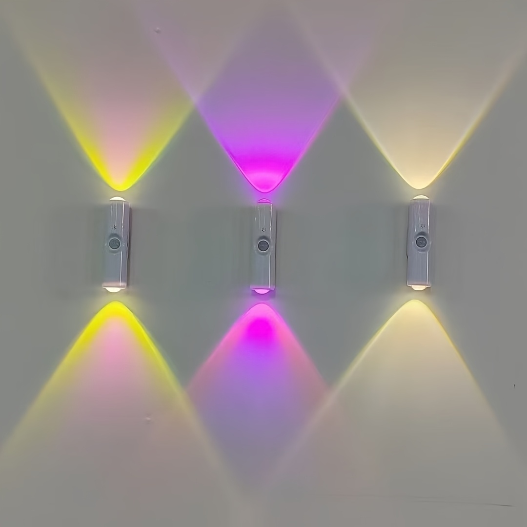 rgb ambient light intelligent   induction hill lamp spotlight magnetic charging self   cabinet light cat eye night light no wiring wall lamp