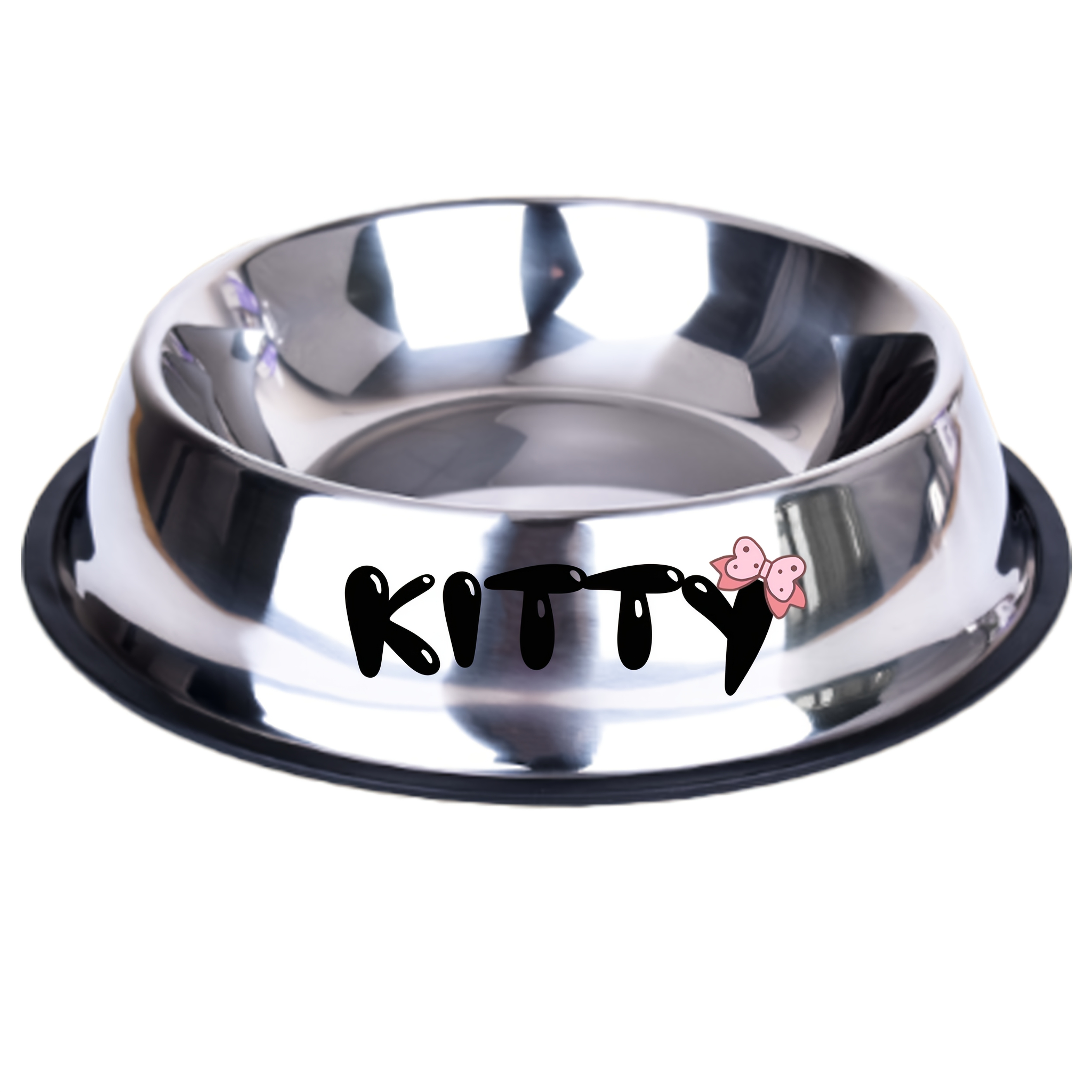TEMU Customizable Non-slip Stainless Steel Pet Bowl, Personalized Pet Food Plate, Customizable For Easy Identification, Suitable For Cats And Dogs,