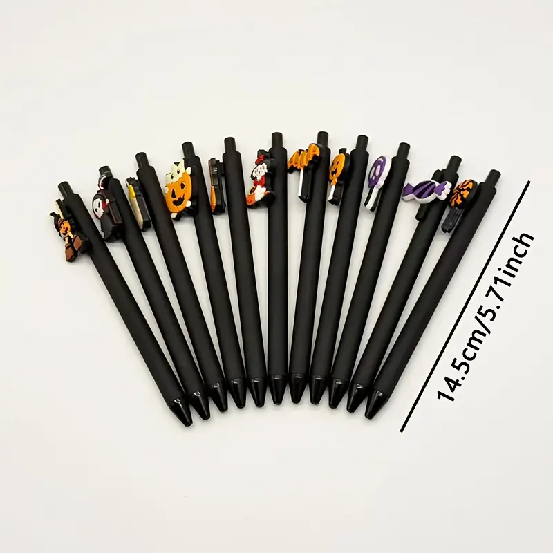 10 20pcs halloween retractable pens cute ghosts bats amp pumpkins ballpoint pen medium tip and ergonomic grip non for classroom use trick or treating present in a favors office stationery festive design stationery durable plastic smooth writing gift Product details 2