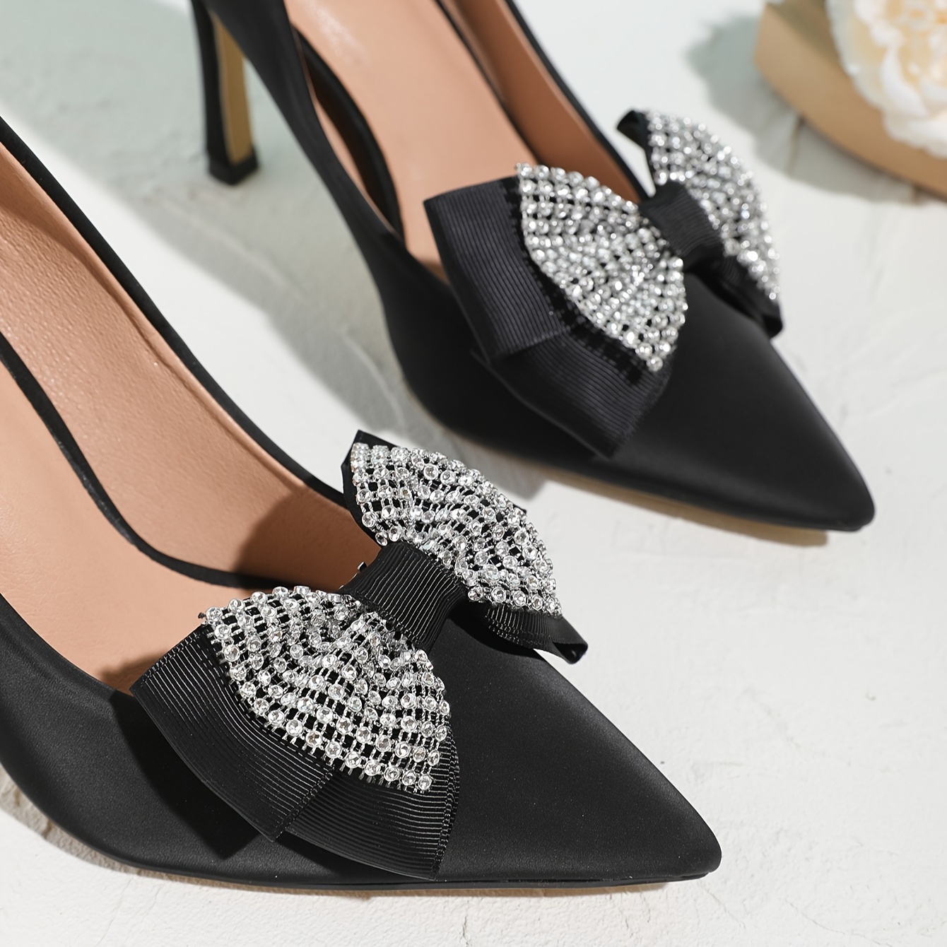 black polyester bow shaped detachable diy shoe accessories Temu