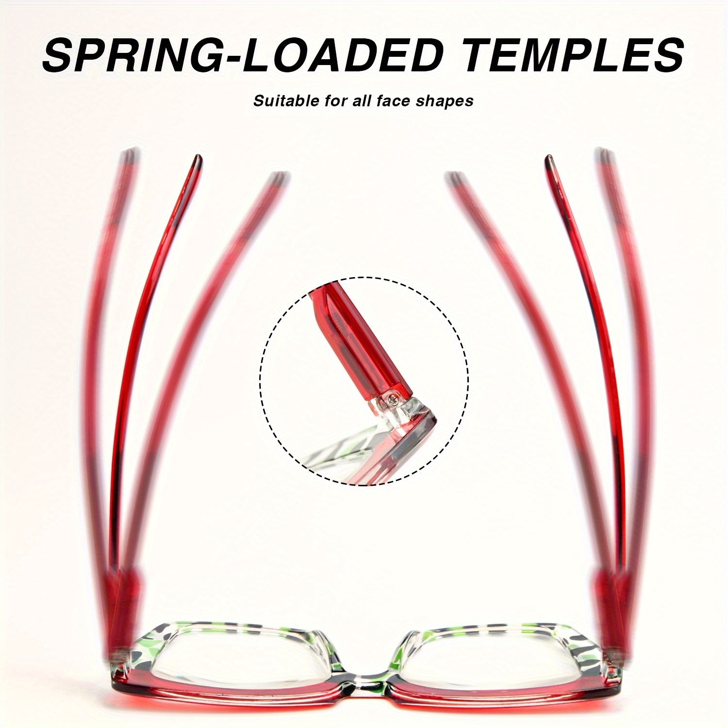 2pcs Cat Eye Large Frame Reading Glasses with Spring Hinges
