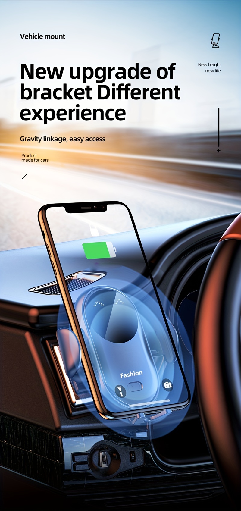 car wireless charger stand auto clamping magnetic infrared smart induction wireless charging station air vent bracket moblie phone holder for iphone 16 15 14   pro   for galaxy s25 s24 s23 ultra for xiaomi car dashboard accessories details 0