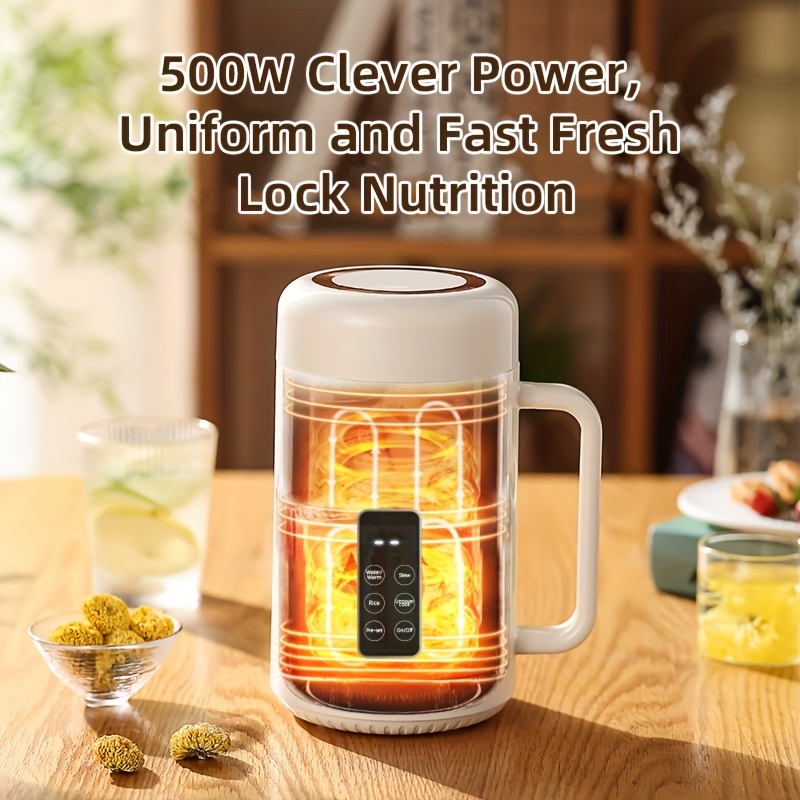 2025 latest portable electric kettle nano level ceramic enamel inner pot 1l large capacity detachable lid for easy boiling separate power cord for boiling   tea desserts   multi purpose use for business trips   7