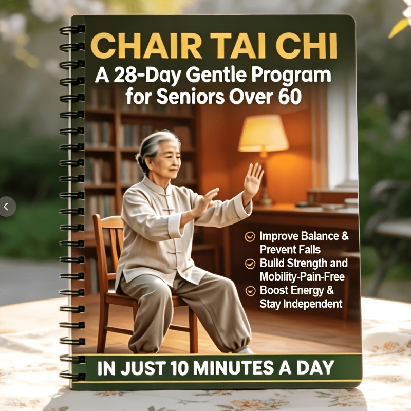 chair   60 spiral bound exercise notebook with tai   practice for   training   joint and flexibility enhancement fitness and active aging journal