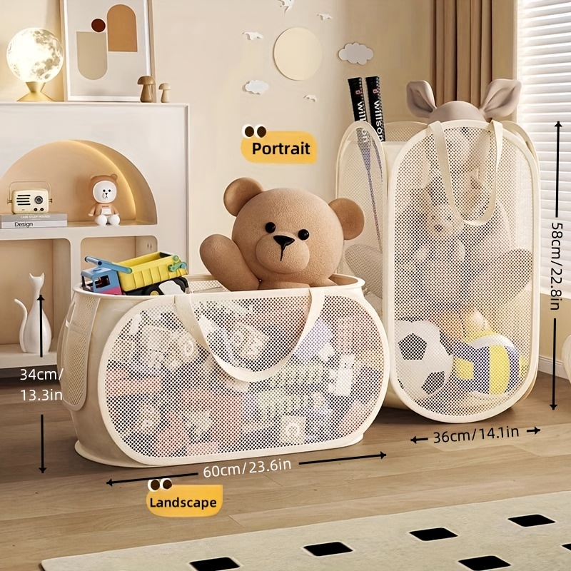 Spacious Storage Bin - Fabric Organizer Featuring Separate Sections, Perfect for Organizing Your for Home, Living Area, Bedroom, And Play Area | Sturdy Storage Option, for Home Organization