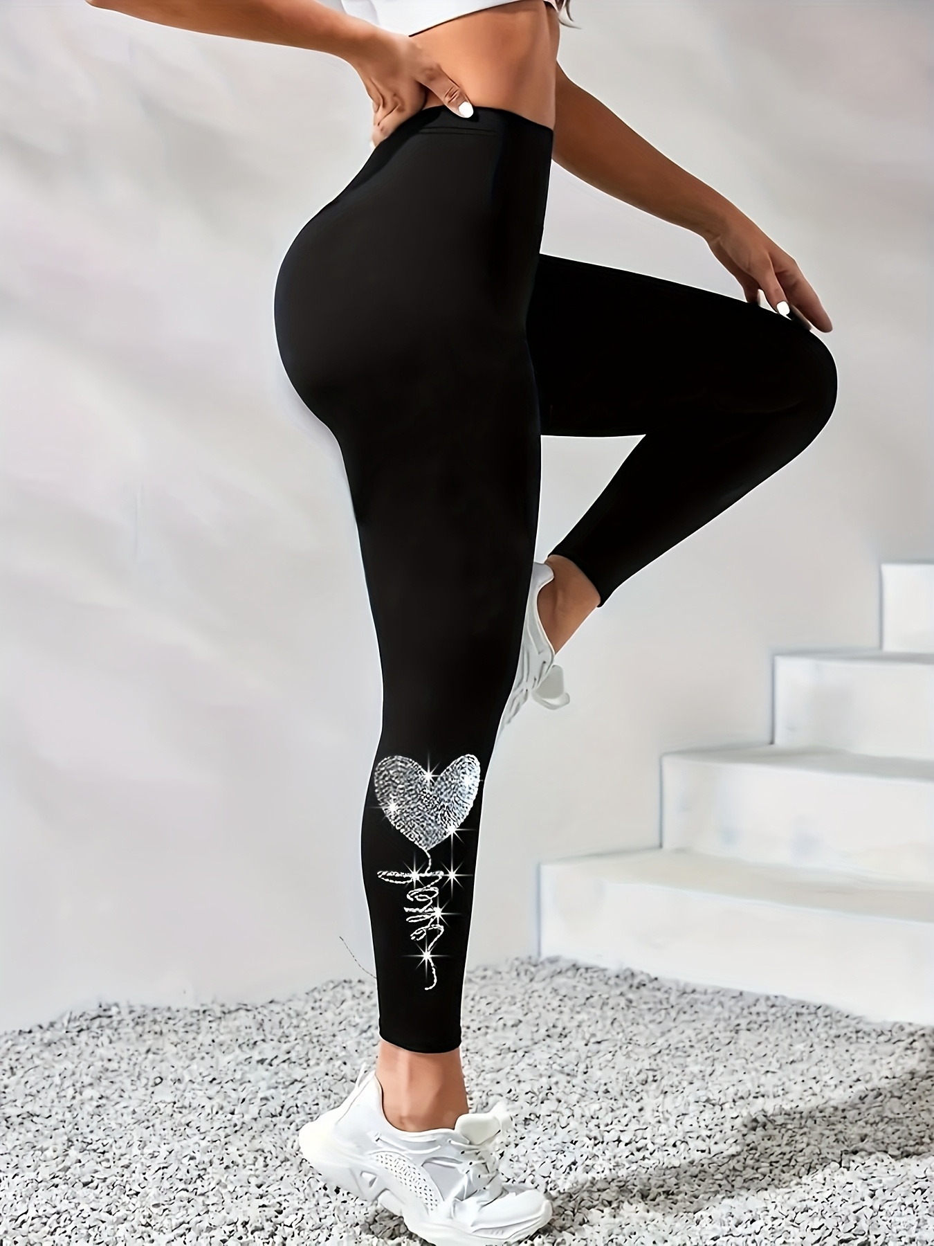 women's elegant high waisted leggings detail Temu Oman