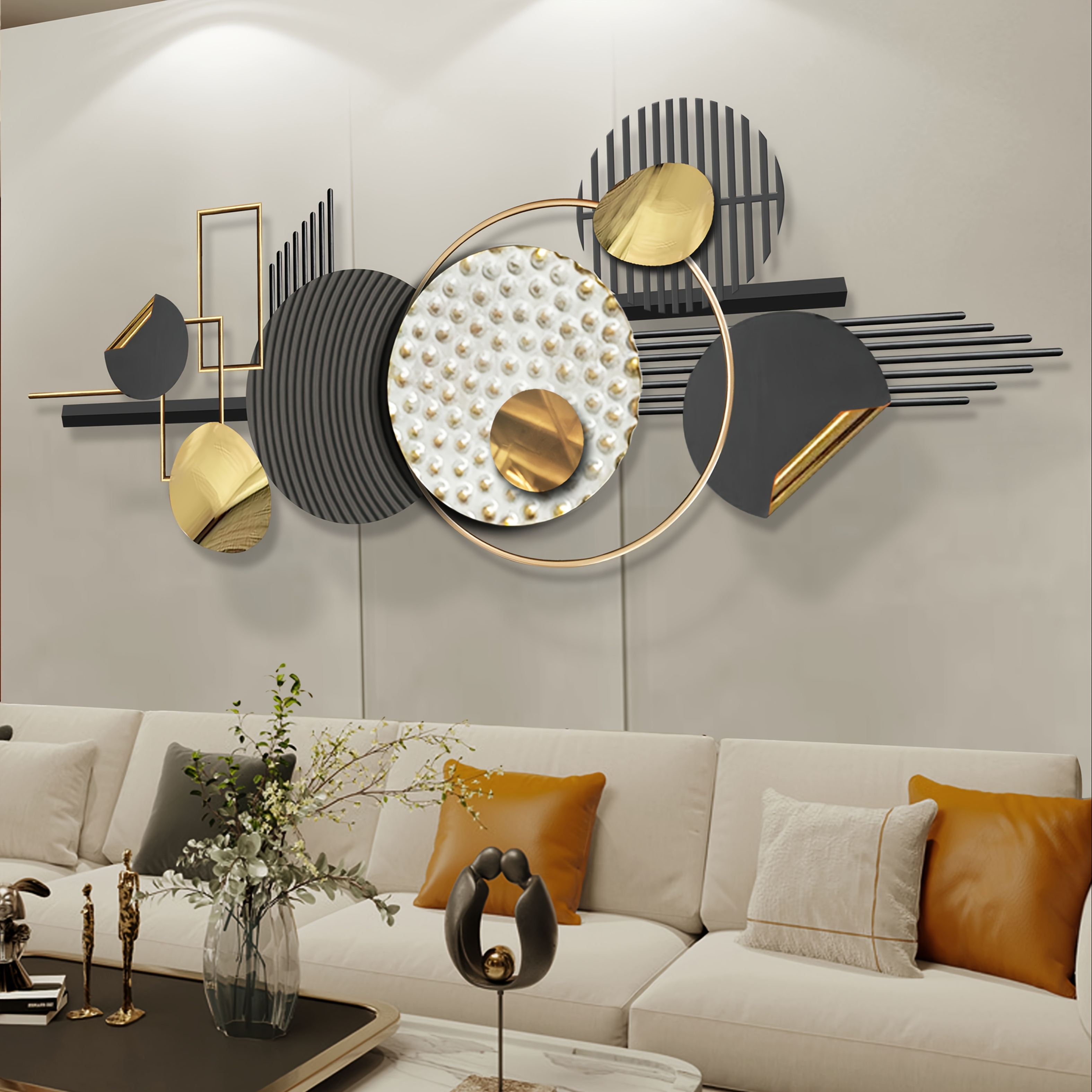 3D Stereoscopic Creative Wrought Iron Wall Sculpture