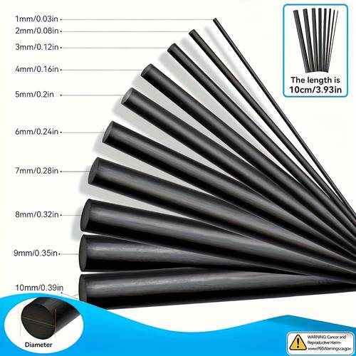 10pcs universal carbon fiber fishing rod repair kit 1mm 10mm x 10cm high strength stick set for fixing broken rods ideal for april fools labor day oktoberfest mountain day