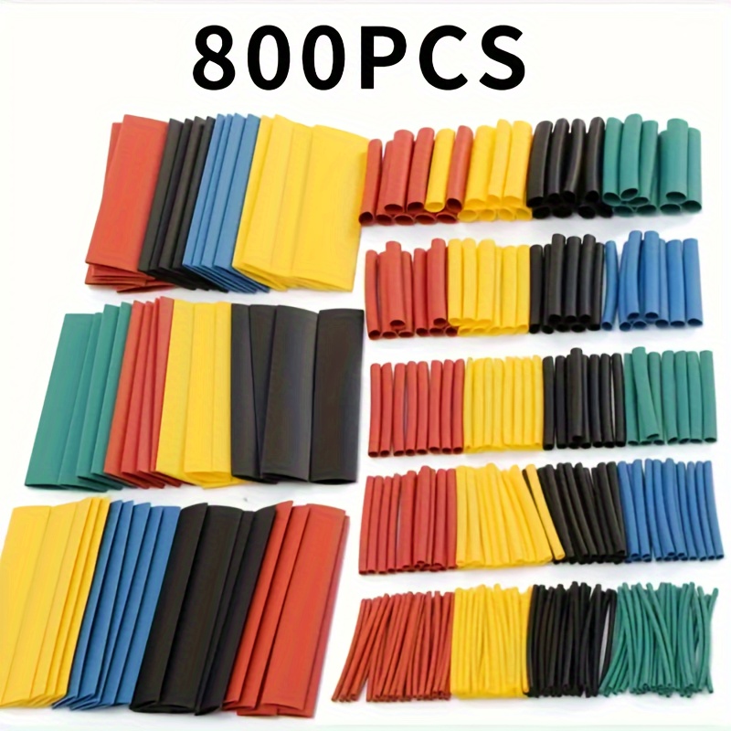 Image of 530/800pcs Solder Seal Wire Connectors Heat Shrinkable Tubings Polyolefin Tube Sleeve Wrap Wire Set Multicolor For Marine Automotive Motorcycle Wiring Boat Insulation Shrinkable Tube, Td-